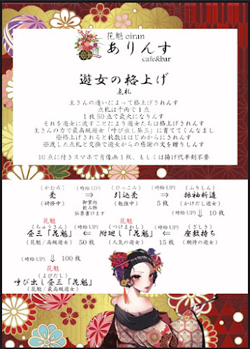 花魁コンセプトカフェ&バー「ありんす」名古屋栄 - 飲食業