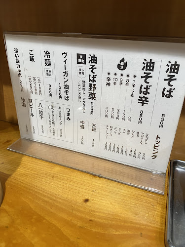 Comentarii opinii despre 油そば５坪